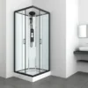 Sanotechnik Komplettdusche Epic Schwarz 235 Cm X 90 Cm X 90 Cm