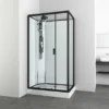 Sanotechnik Komplettdusche Epic Schwarz 225 Cm X 120 Cm X 80 Cm