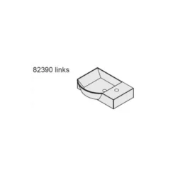 Fackelmann Handwaschbecken Sceno 45 Cm Eckig Weiß -Badezimmerprodukte Geschäft 962 fackelmann waschbecken