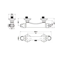 Eisl VITAL Thermostat Duscharmatur Chrom -Badezimmerprodukte Geschäft erbrhschutzchrom Zeichnung