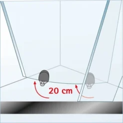 Schulte ExpressPlus Runddusche Kristall/Trend Inkl. Duschwanne 80x80cm -Badezimmerprodukte Geschäft tail abklappmechanismaus a