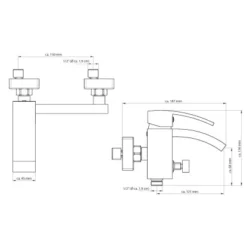 Eisl WATERFALL Wannenfüllarmatur Chrom 5 Eisl WATERFALL Wannenfüllarmatur Chrom -Badezimmerprodukte Geschäft urwaterfallchrom Zeichnung