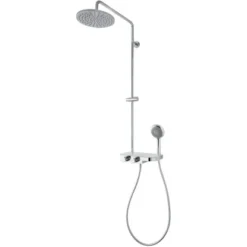 Breuer Duscharmatur Aquamaxx 340 Mit Thermostat Runde Kopfbrause